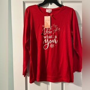 NWT christmas pj top size m